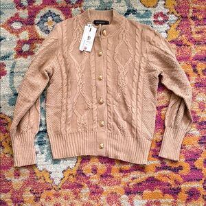 NWT Meroketty Cable Knit Tan Sweater
